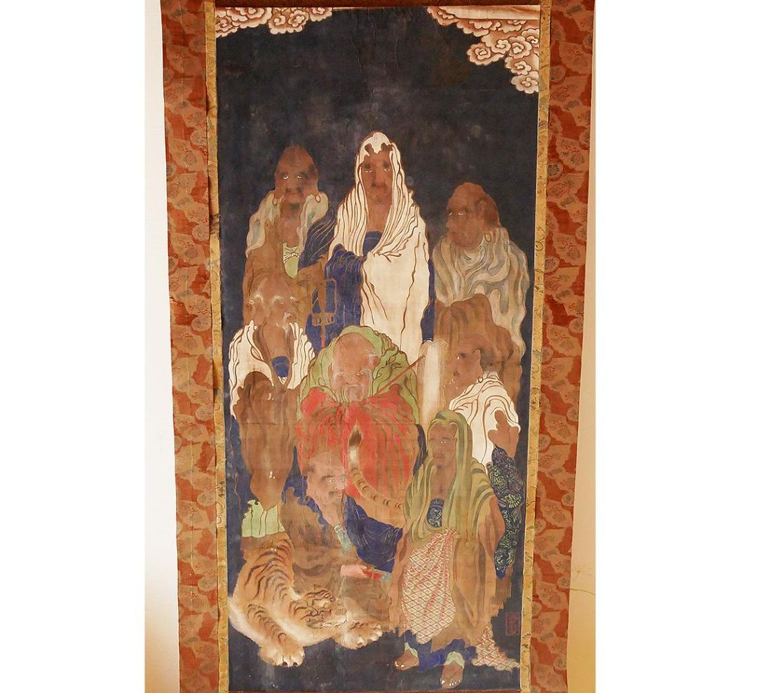 博物館級】◇『 吉山明兆(兆殿司) 十六羅漢図』◇検） 狩野永徳 狩野