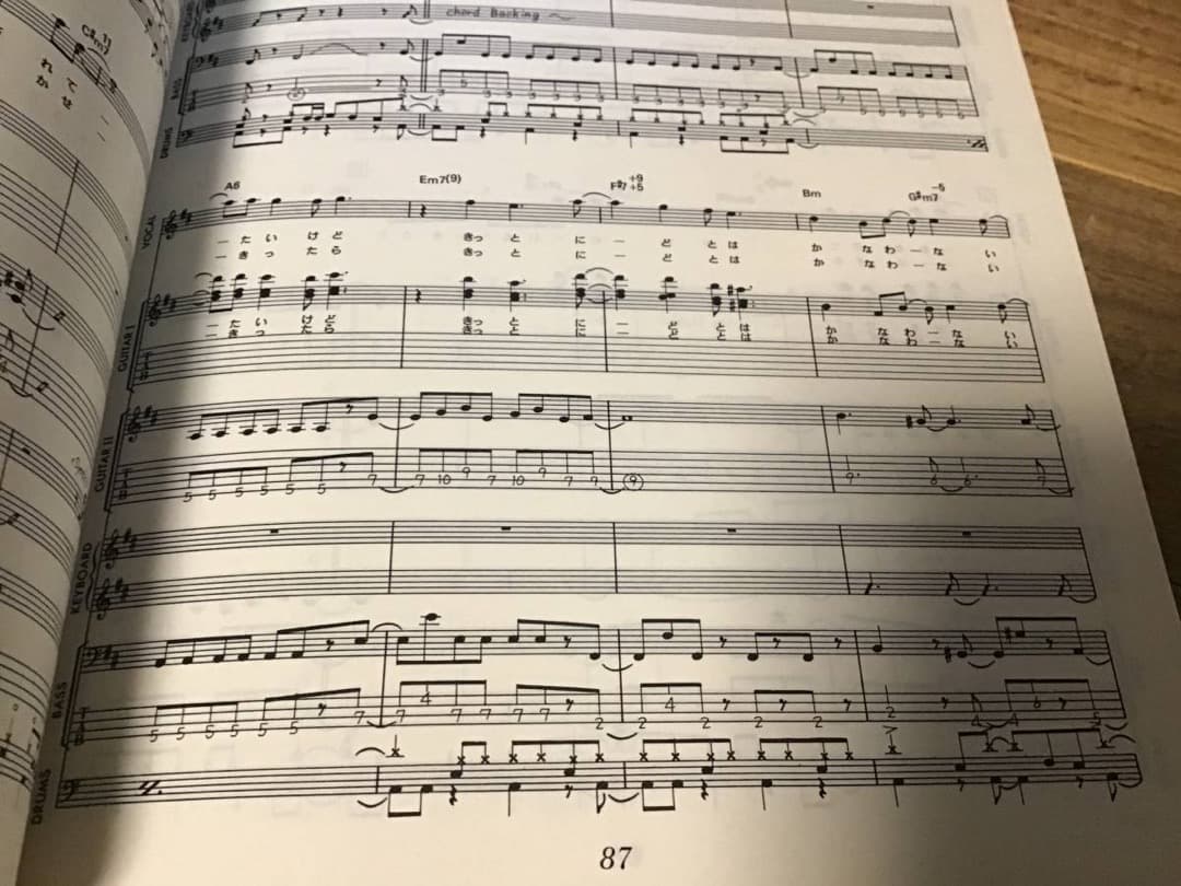 S/楽譜/スクランブル/SCRAMBLE/東京千一夜物語/タブ譜/バンドスコア