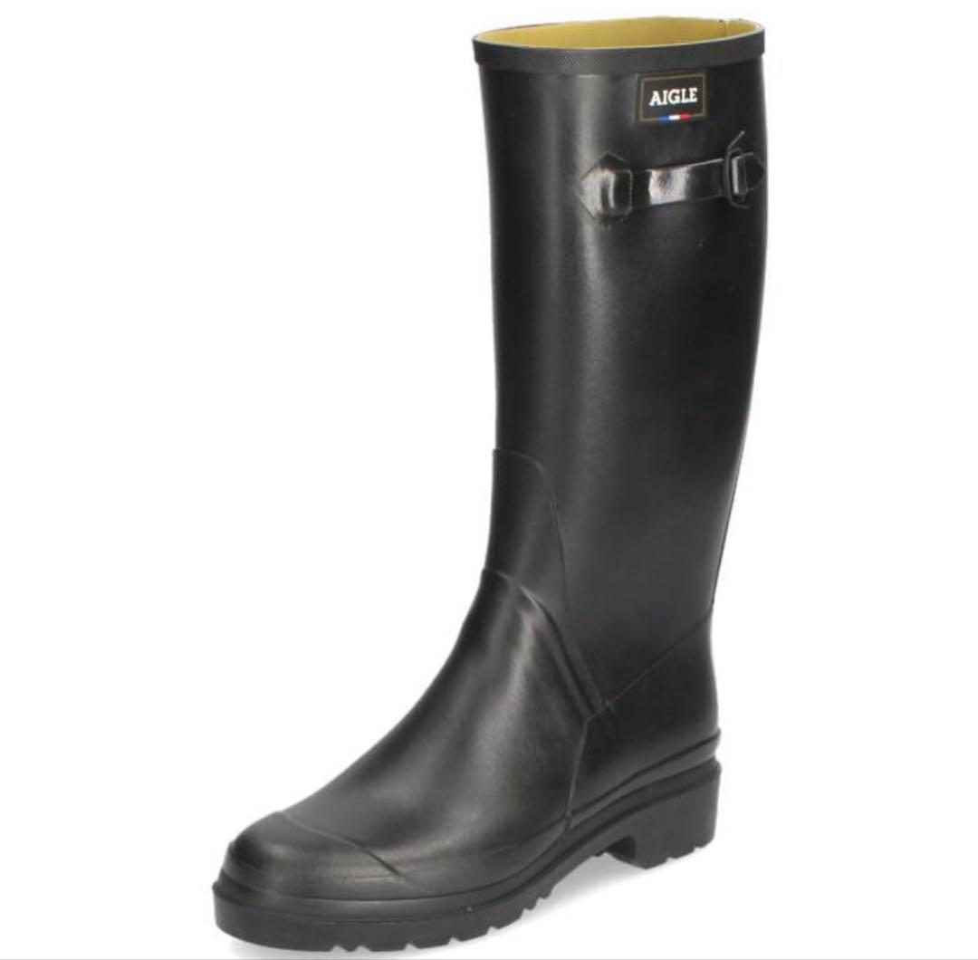 エーグル AIGLE メンズレインブーツ 25.5cm ブラック 新品箱あり