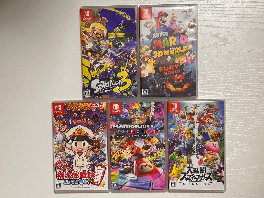 Switch ソフト5本 マリカ 桃鉄 スマブラ スプラ マリオ3D - メルカリ