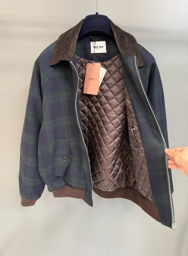 Miu Miu 25 カラーブロック コーデュロイチェックキルティング