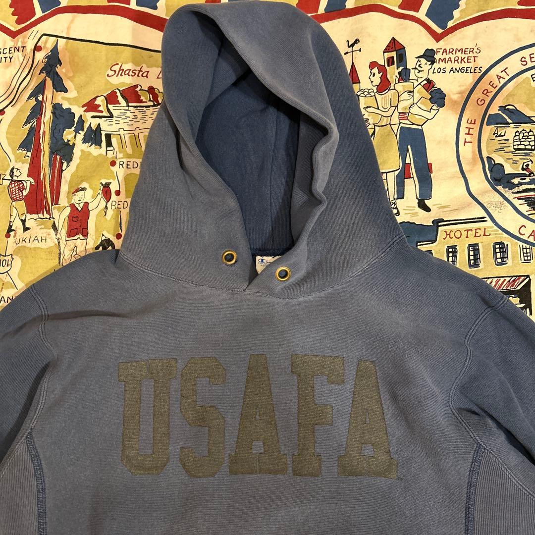 Champion USAFA スウェットパーカー L ネイビー フェード - メルカリ