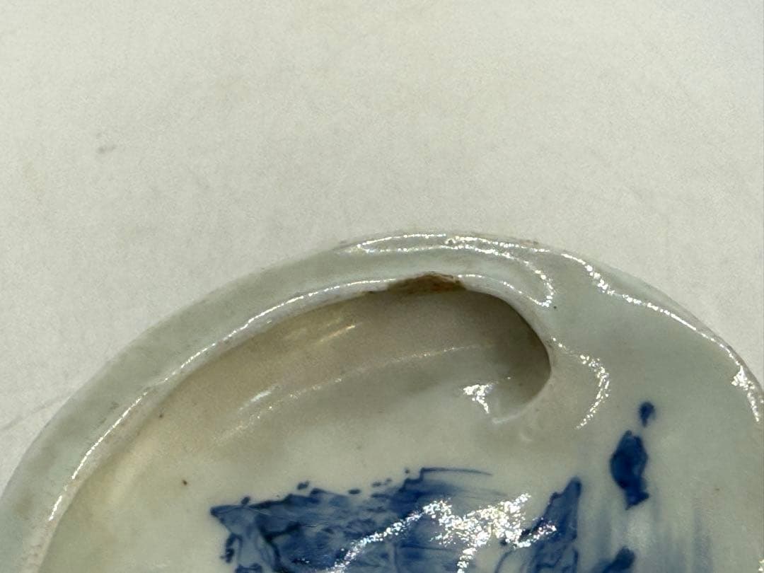 江戸 古伊万里 染付 鮑形山水人物紋小皿6点 送料込み260130 - メルカリ