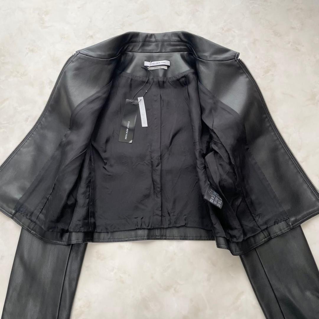 新品】FOXEY NEW YORK ライダースジャケット シングル 38 M