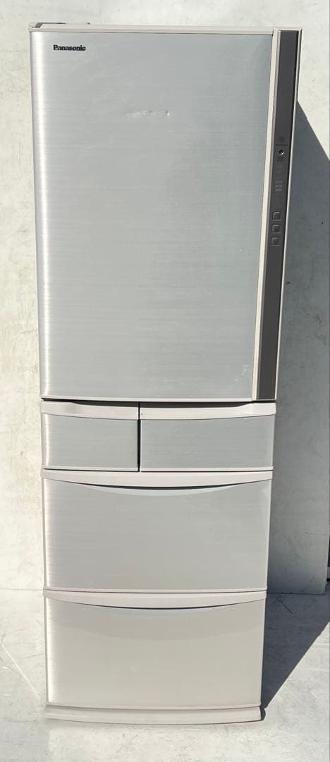 Panasonic 2ドア シルバー ノンフロン冷凍冷蔵NR-E413VL-N NR-E413V-N 冷蔵庫 Vタイプ シャンパン [406L /5ドア /右開きタイプ