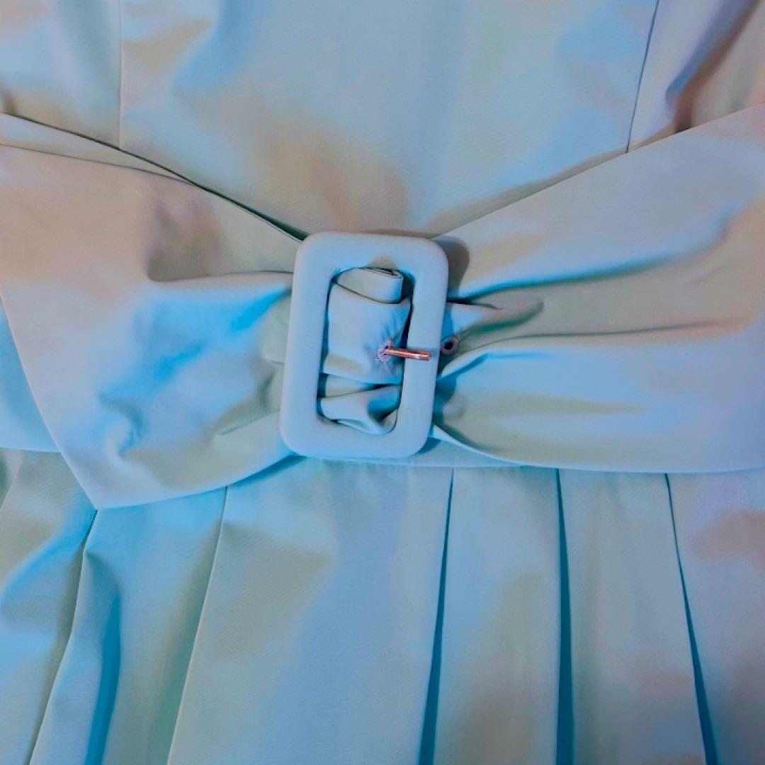 M´S GRACY 水色 バルーンワンピース エムズグレーシー ブルー ドレス