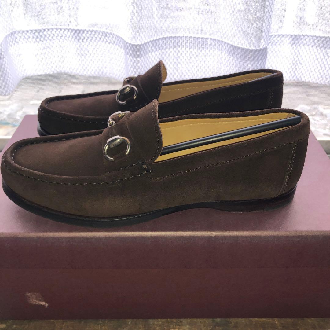 ひでし様専用 CARMINA brown suède bit Loafer - メルカリ