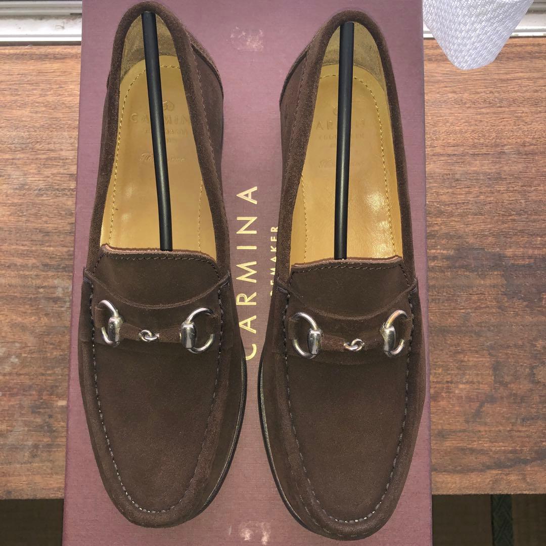 ひでし様専用 CARMINA brown suède bit Loafer - メルカリ