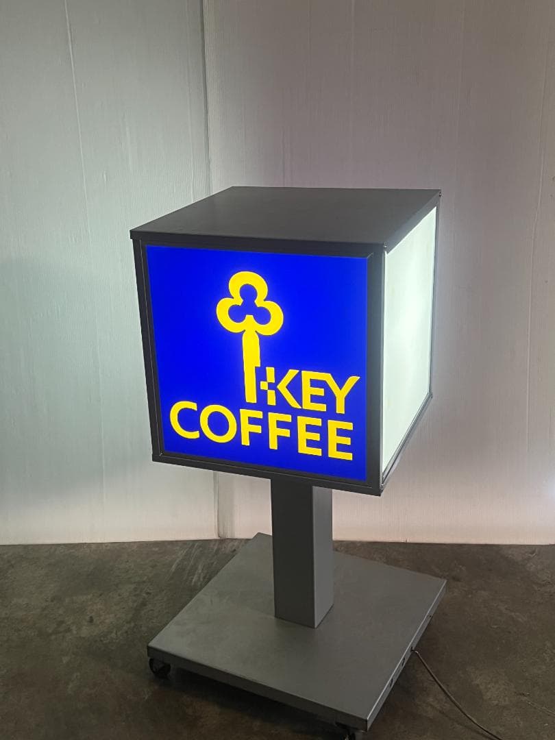 引き取り限定広島市KEY COFFEE キーコーヒー 電光置き看板 自動回転式