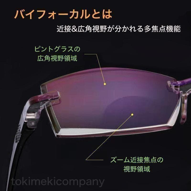 8本】+1.0～4.0度数自動調整バイフォーカル ピントグラス 老眼鏡遠近両用