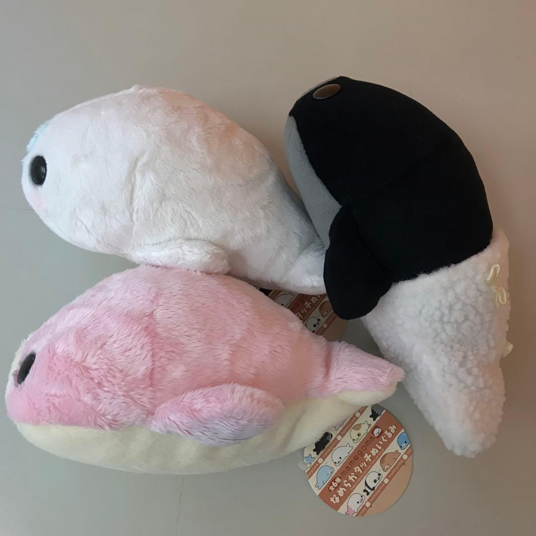 レア タグ付き サンエックス まめゴマ なめらかタッチぬいぐるみ 3点