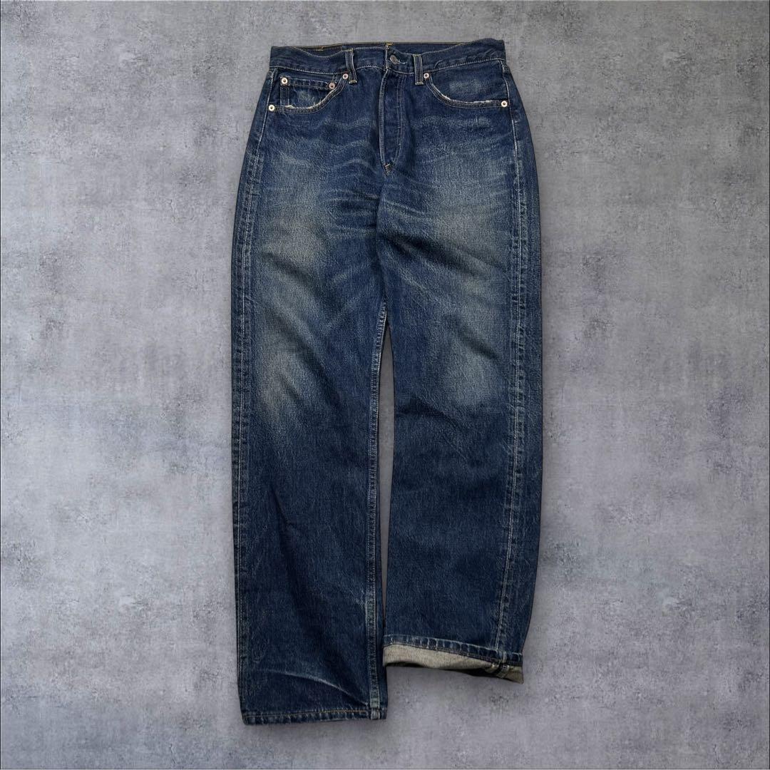 90s-00s リーバイス USA製最終期 501 グッドフェード ヒゲ 濃紺 - メルカリ