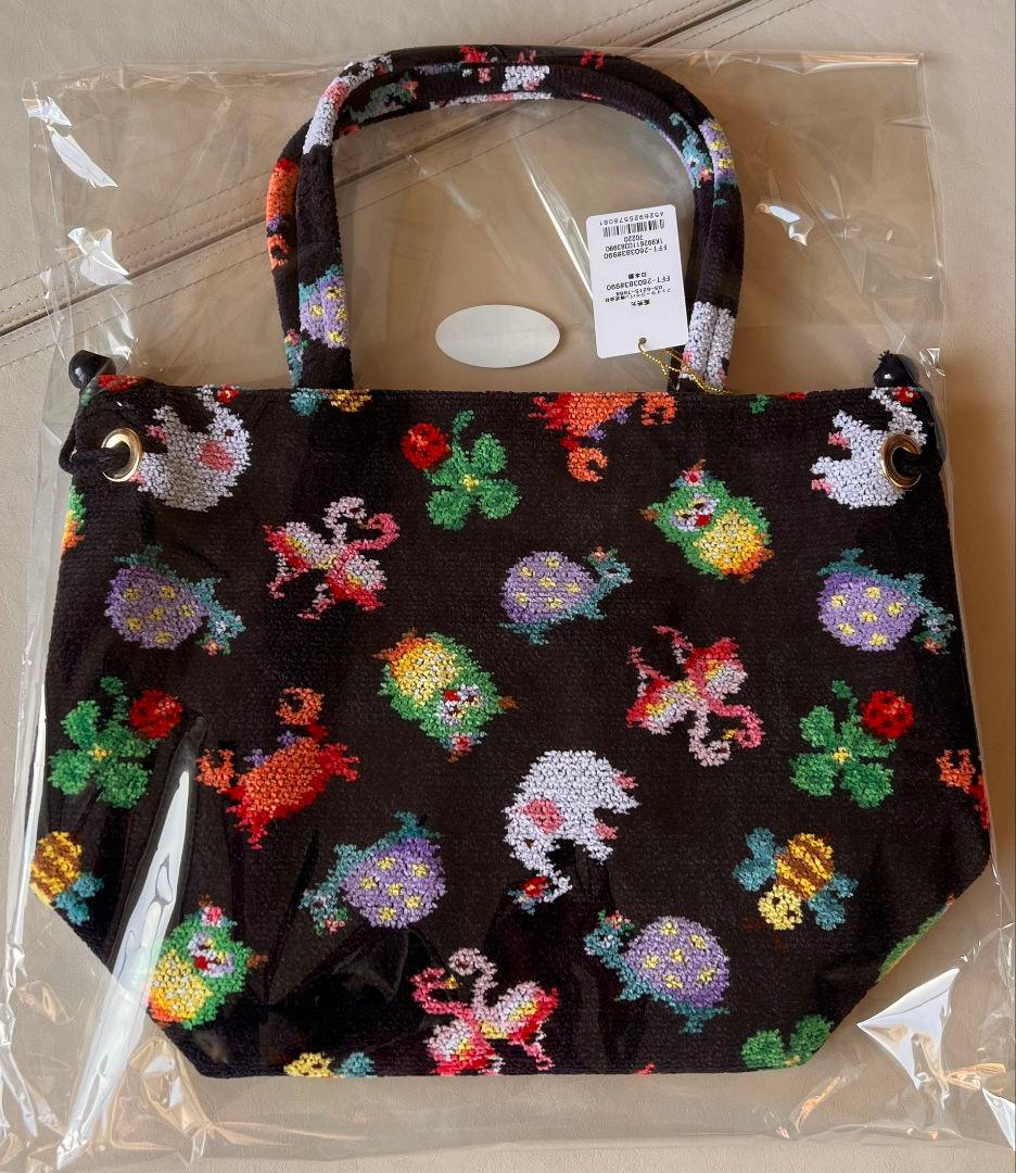 新品未使用】フェイラー×神崎恵さんコラボ 巾着バッグ（ネイビー