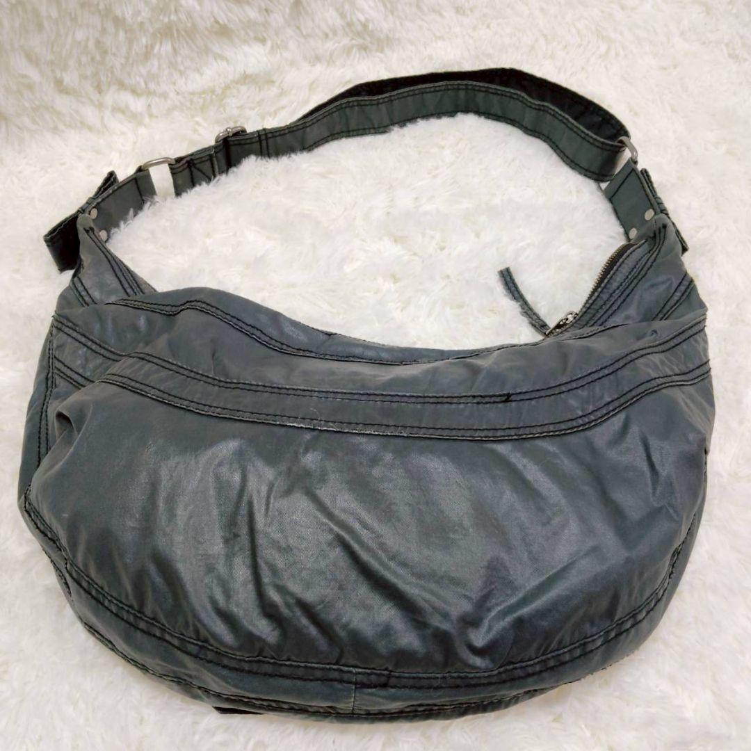 DIESEL y2k 00s archive ハーフムーン 三日月バッグ グレー - メルカリ