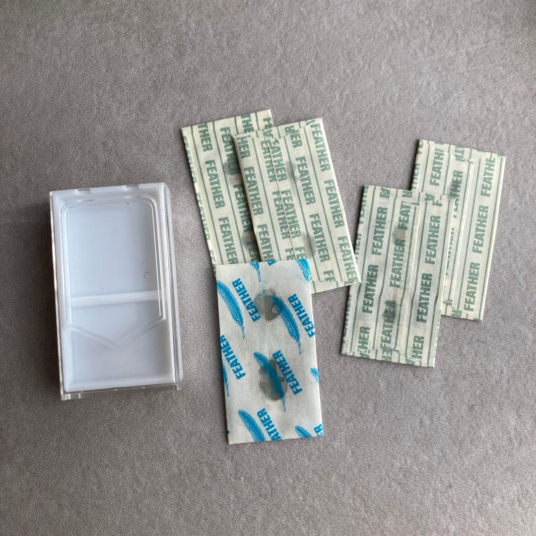 フェザー 昭和レトロ 髭剃り コンパクト ビンテージ 両刃 カミソリ