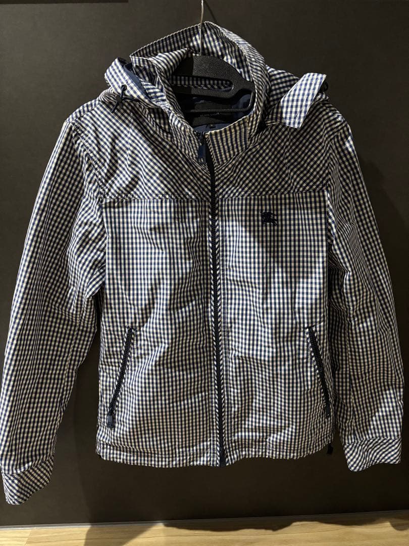 バーバリーブラックレーベル　 ギンガムチェック フード付きジャケット 中古・古着通販】BURBERRY BLACK LABEL (バーバリーブラックレーベル