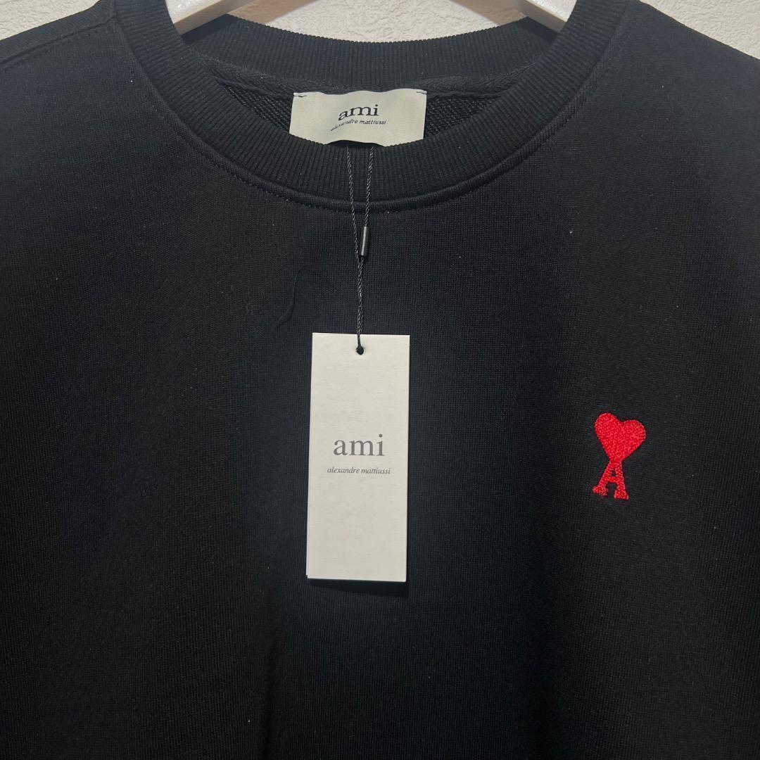 新品タグ付き 正規品 ami アミパリス ブラック スウェット トレーナー