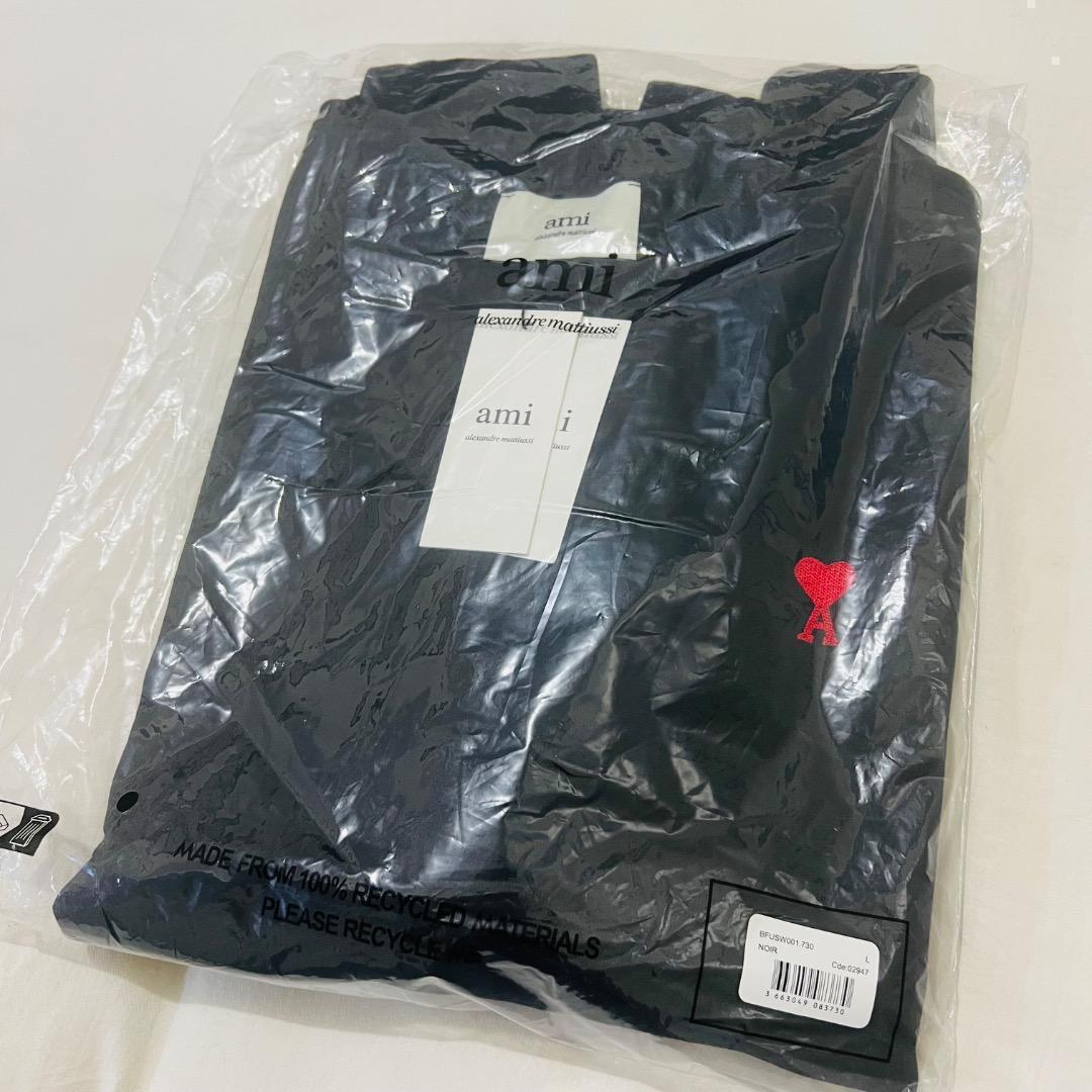 新品タグ付き 正規品 ami アミパリス ブラック スウェット トレーナー