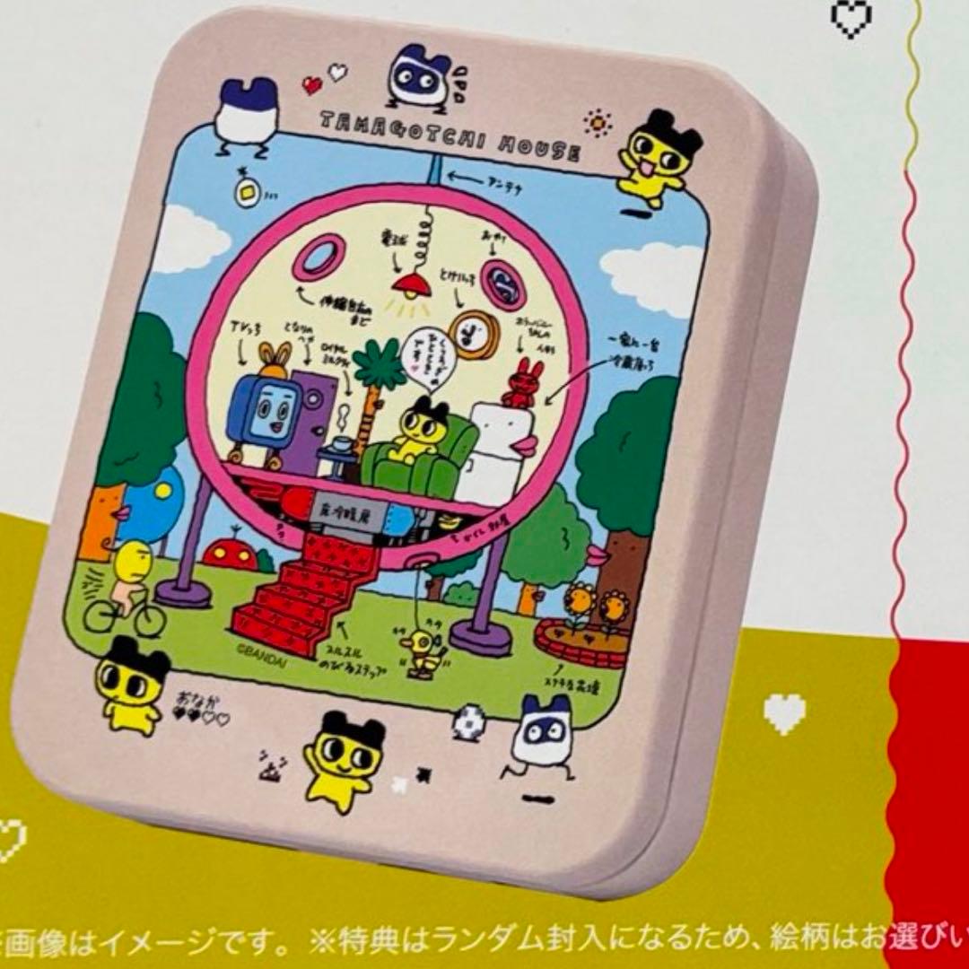 新品未開封 大たまごっち展 ハートクッキー缶 かん マグネット入り