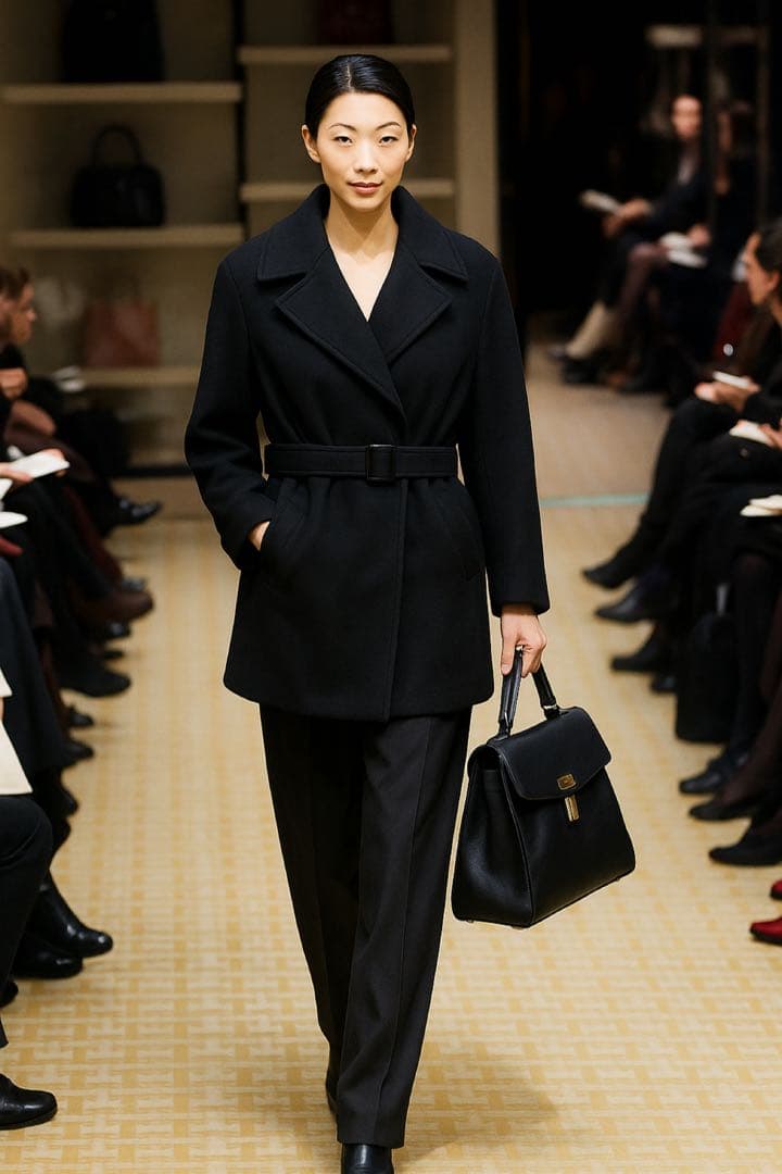 極美品 HERMESエルメス ネイビー ベルト カシミヤ ダブルフェイス