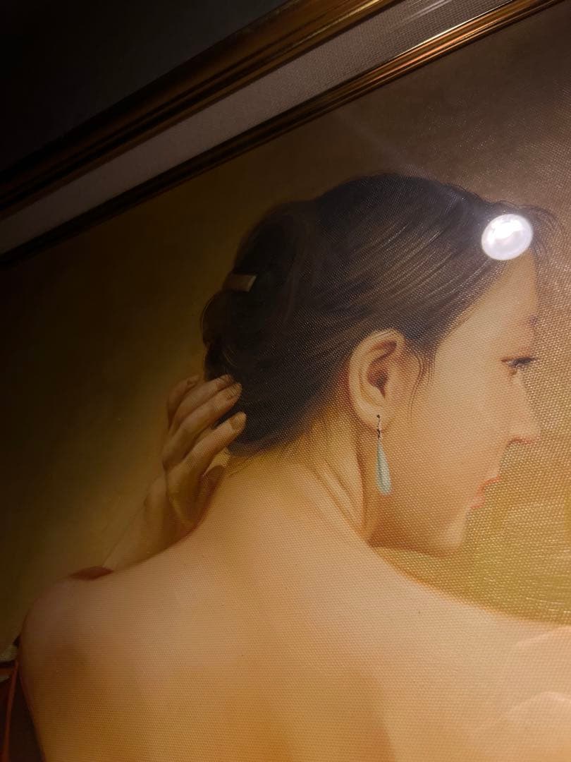 リアリズム 肉筆油彩画 【美人画】 作者不詳 - メルカリ