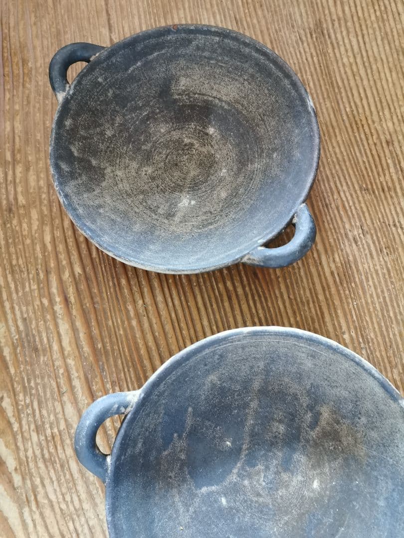 北村純子作 花入 幾何学模様の黒い陶器花瓶 130th KOGIRE-KAI AUCTION