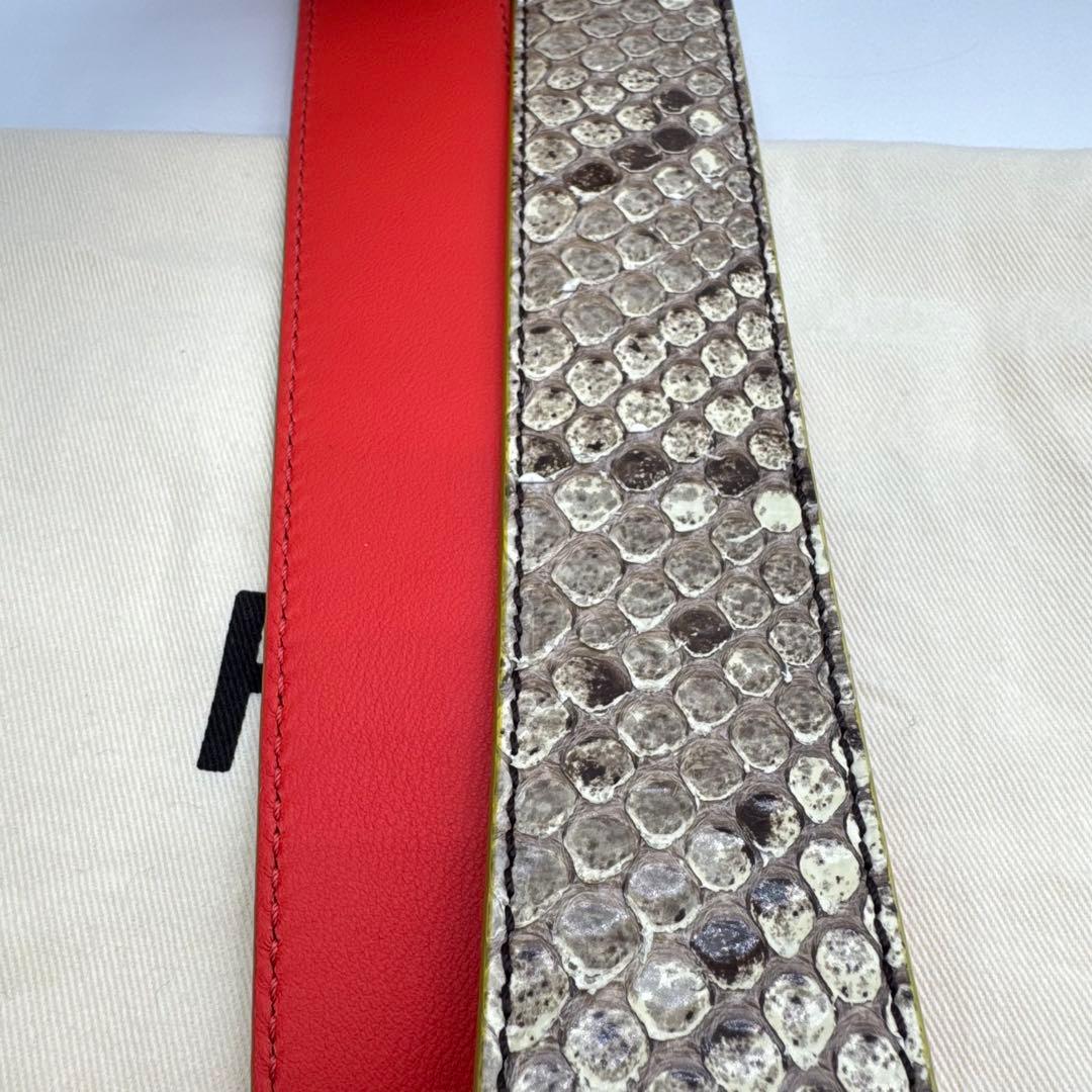 保管袋付き】FENDI ショルダーストラップ ストラップユー パイソン 美