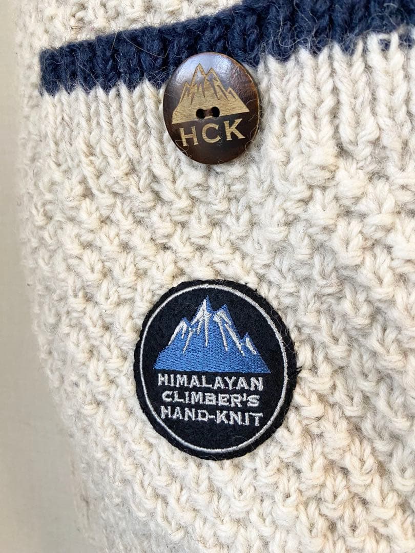 美品 手編みヒマラヤン クライマーズハンドニット ケーブル編み ニット