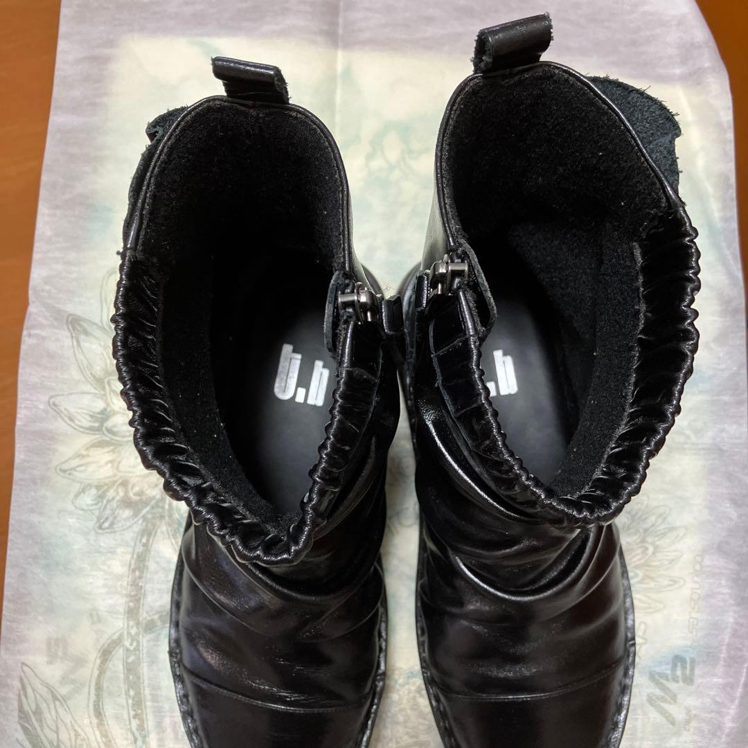 マツオインターナショナル センソユニコ t.b ブラックフリルブーツ23.0