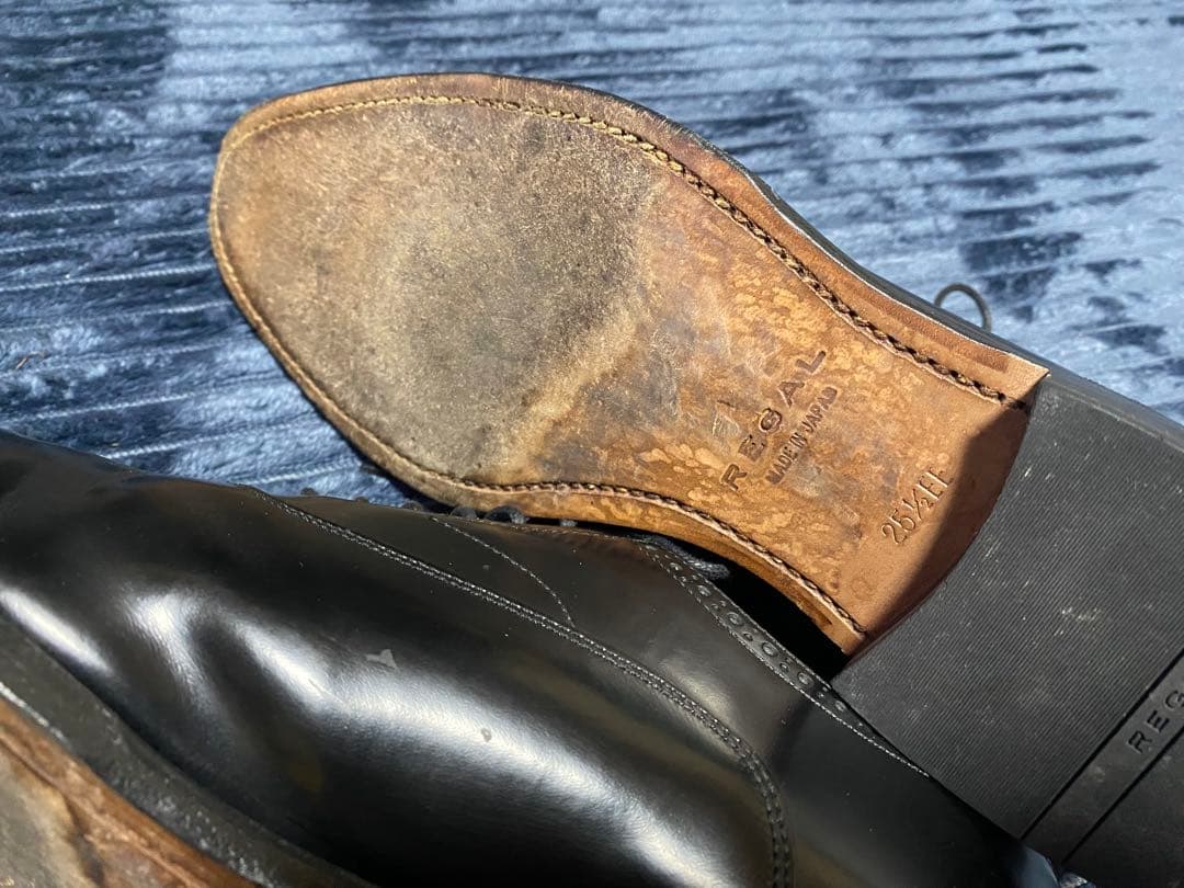 REGAL リーガル ビジネスシューズ ストーリーチップ 25.5EE 裏革