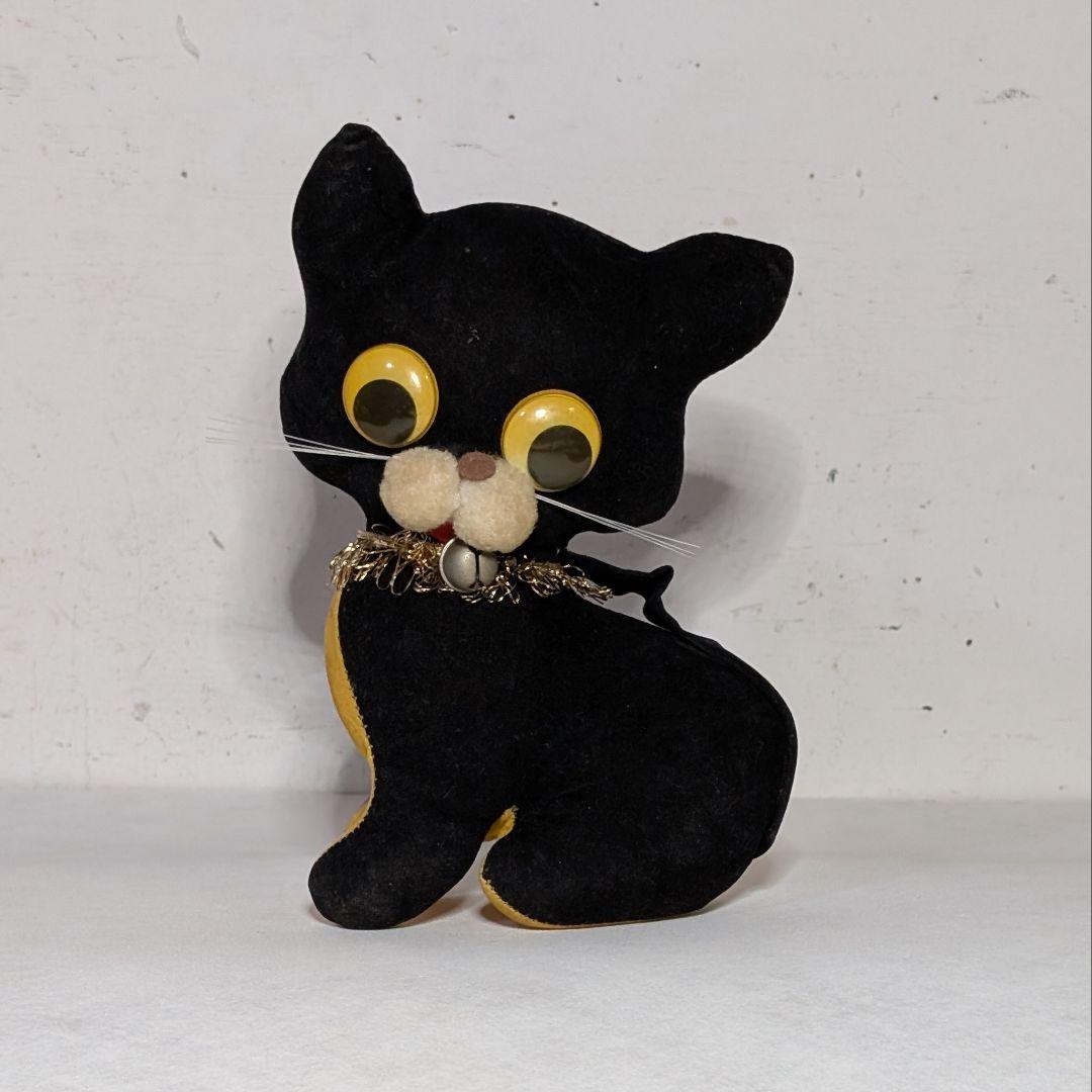 昭和レトロ 古い黒猫のぬいぐるみ - メルカリ