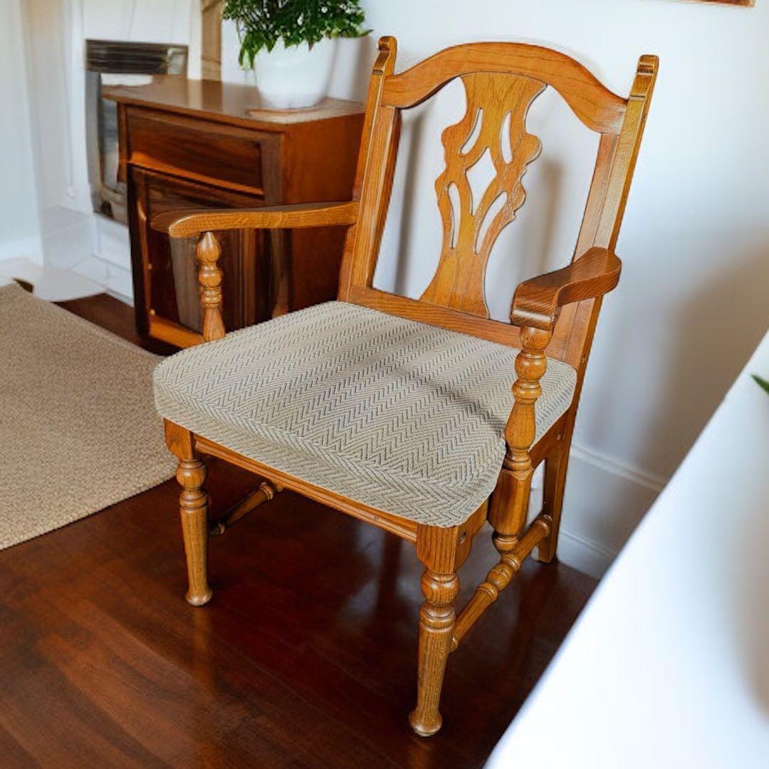 HR803 三越ブルージュ　アームチェア　ダイニングチェア 三越ブルージュ カントリーハウス アームチェア ラタン 中古 三越家具