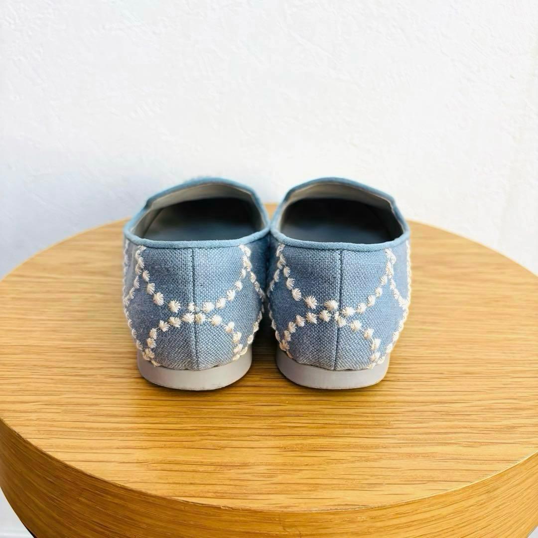 美品 ミナペルホネン 靴 パンプス フラットシューズ 23.5cm タンバリン