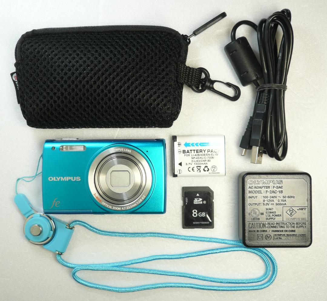 OLYMPUS FE-5050❤️新品バッテリー⭕️実働品★5倍★1400万画素 OLYMPUS Digital Camera 14 MP FE-5050 Silver 5x optical zoom FE