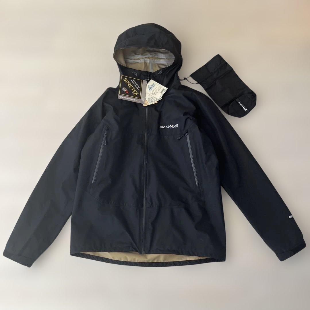 【新品】モンベル レインダンサージャケット ブラック　L 1128618袋付き Amazon.co.jp: モンベル 国内正規品 撥水 レインパーカー レイン