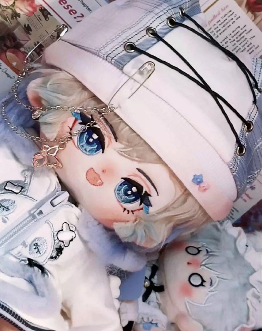 《金髪青メッシュ青目》大人気な激レア可愛い着せ替えぬいぐるみ《20cm》