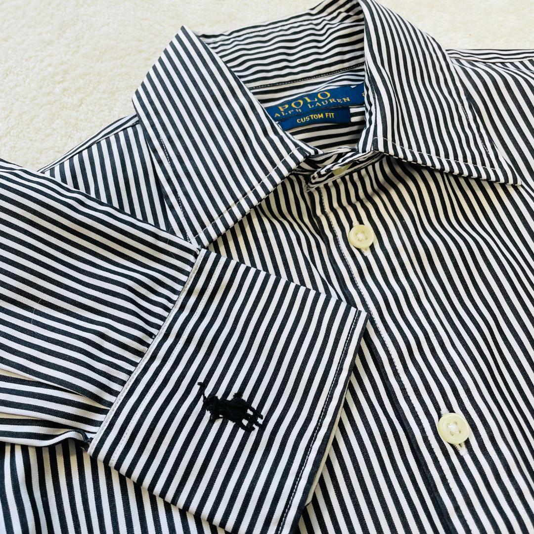 激レア✨袖ポニー刺繍】ポロラルフローレン 長袖シャツ ストライプ