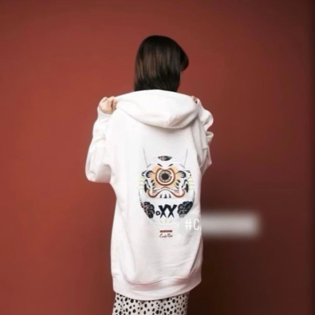 Candy Foxx グラフィックフードパーカー ホワイト L - メルカリ