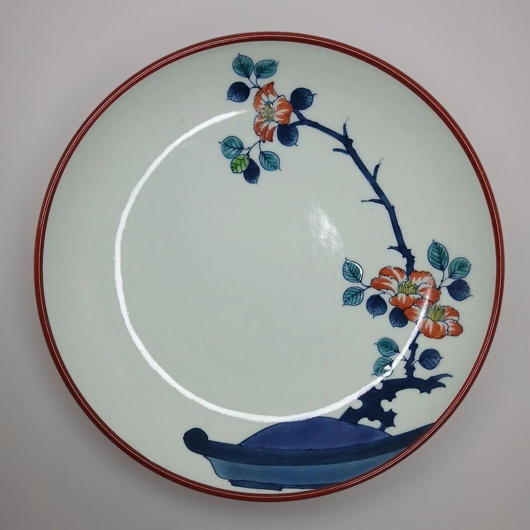 有田焼 (館林)喜助 作 『染錦椿盆栽 七寸深皿』 共箱付き - メルカリ