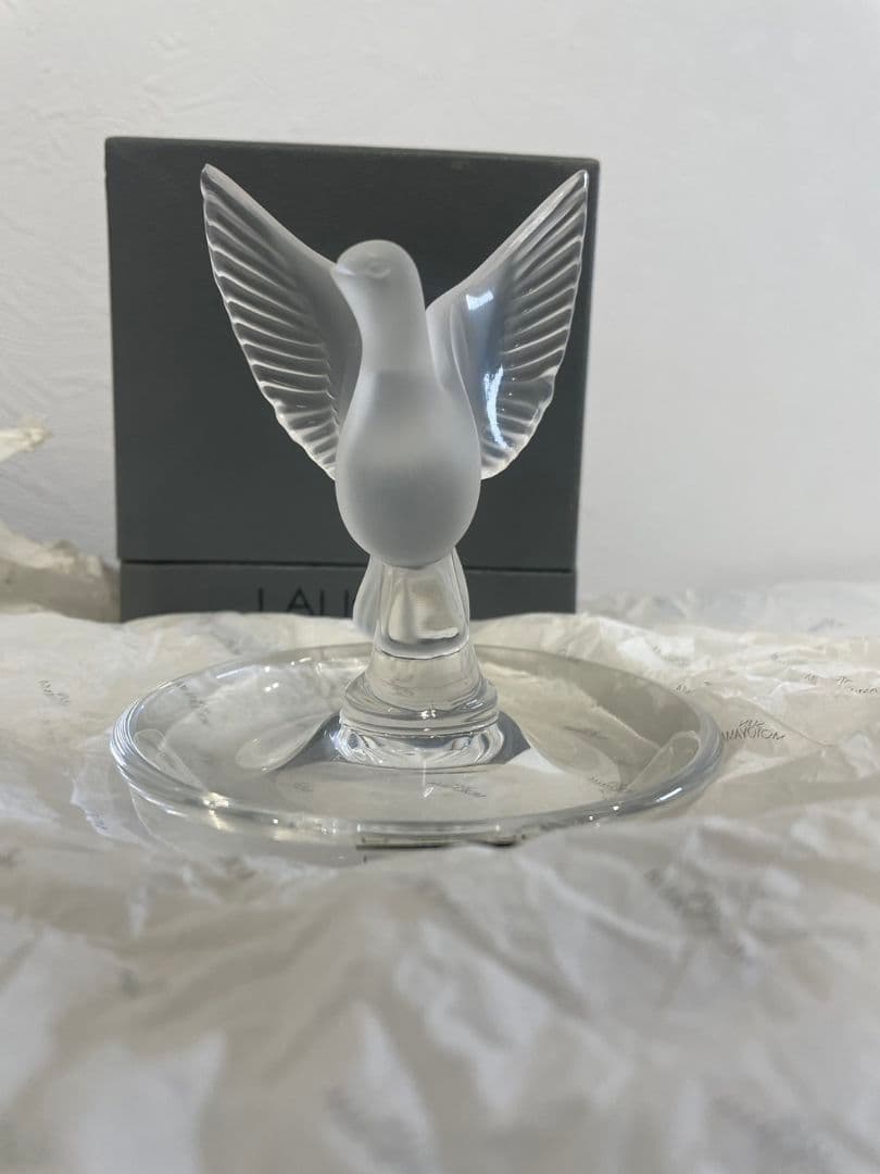 LALIQUE 鳩 リングトレイ 置物 小物入れ