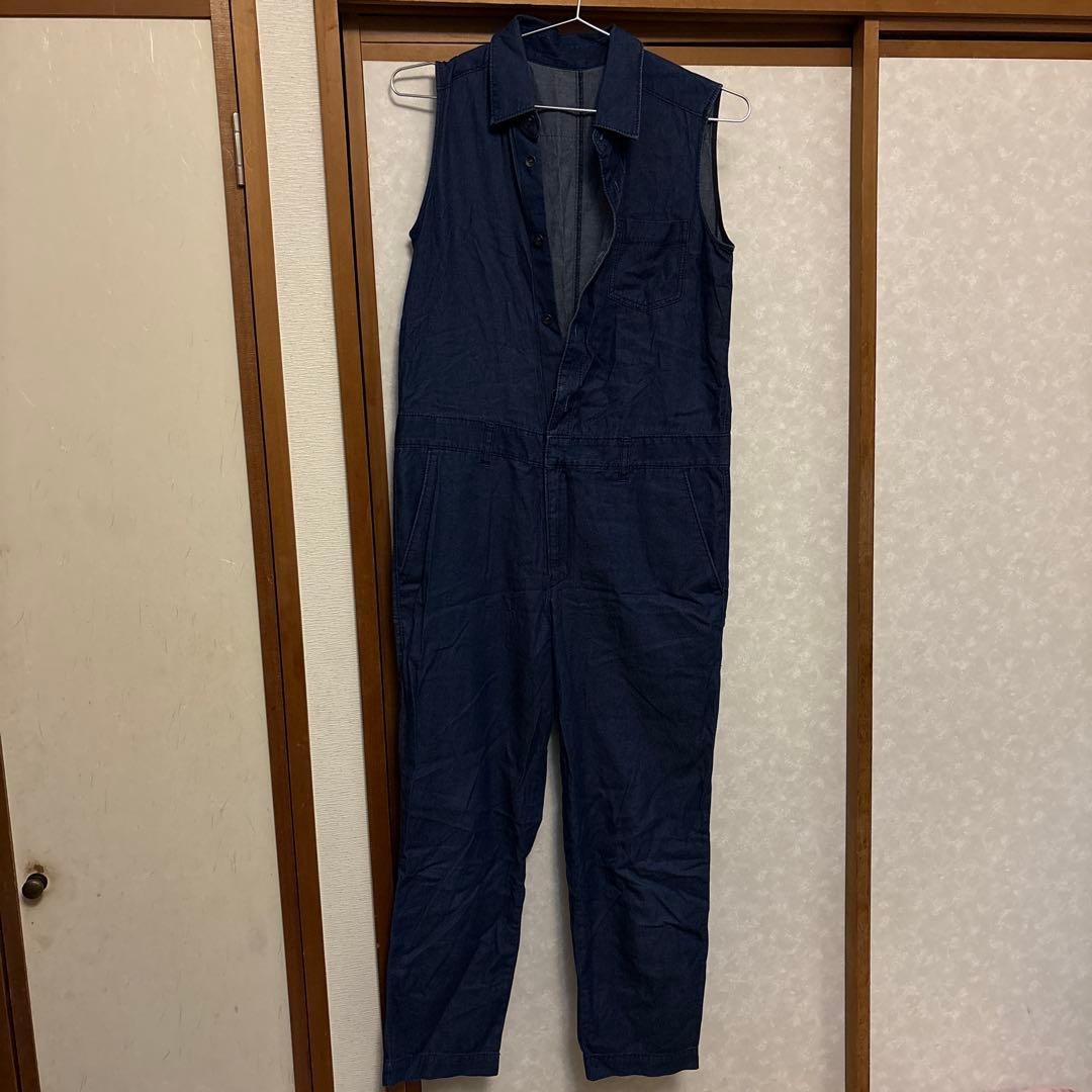 ダークブルー ノースリーブオーバーオール - メルカリ