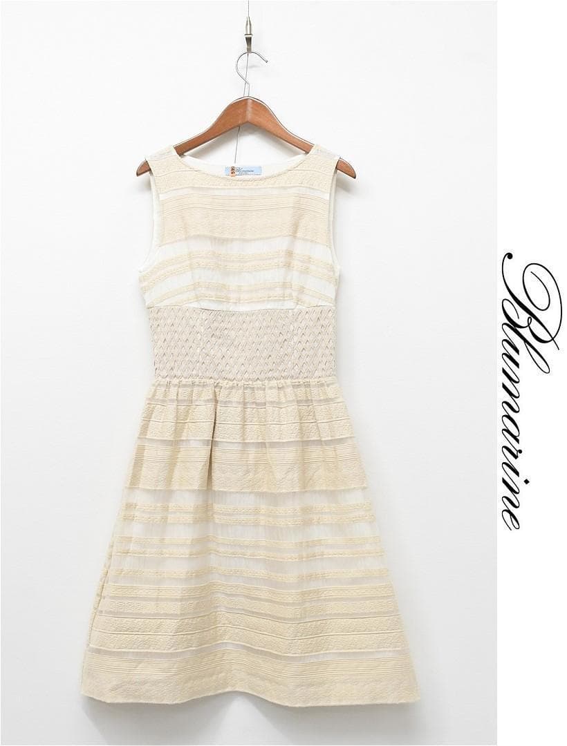 C453/Blumarine ノースリーブワンピース シルク混 総柄 40 手洗い可能〉シルク混 シアー ノースリーブ ワンピース｜ SHIPS 公式サイト