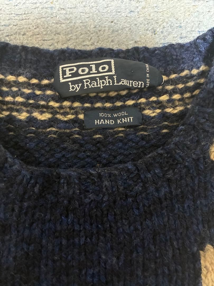 激レア】ラルフローレン 90s ニット サンダーバード 手編み - メルカリ