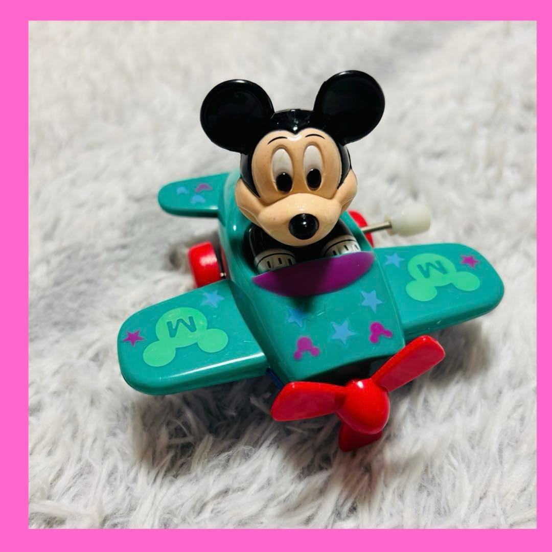ミッキー 飛行機 おもちゃ ゼンマイ式 ディズニー ミッキーマウス 子供