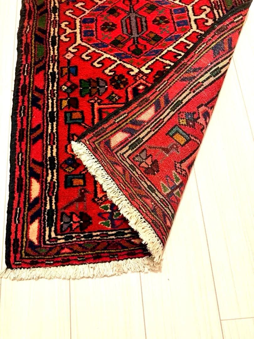 ヴィンテージ 手織り ランナーラグ 70×285cm ウール100%