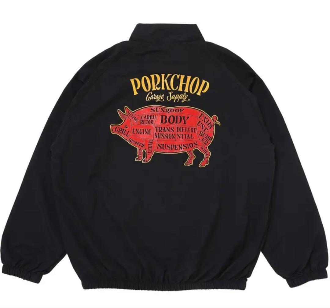 新品 オマケ付き PORKCHOP ポークチョップ ナイロンジャケット L 黒