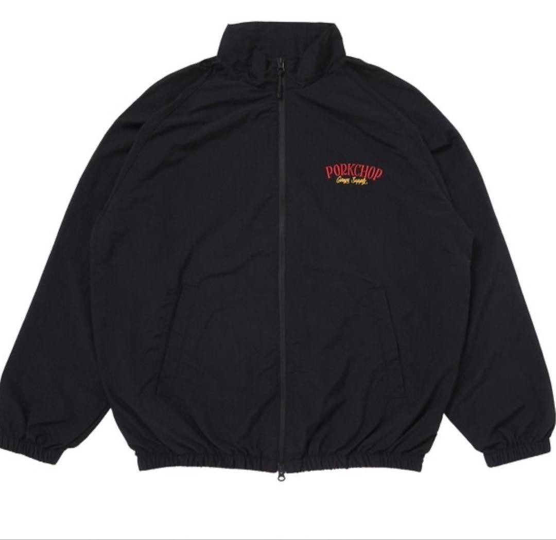 新品 オマケ付き PORKCHOP ポークチョップ ナイロンジャケット L 黒