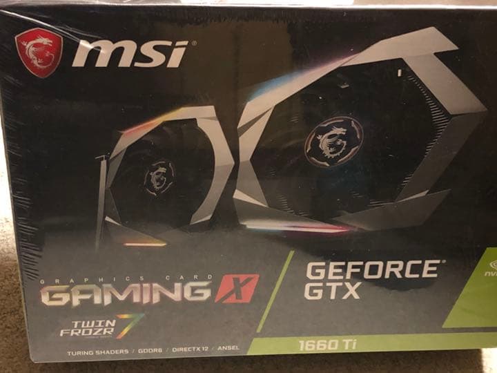 新品未使用MSI GeForce GTX 1660 Ti GAMING X 6G Amazon.com: msi Gaming GeForce GTX 1660 Ti 192-bit HDMI/DP 6GB