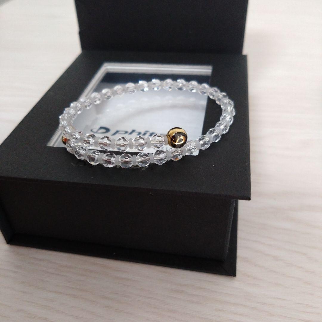 ファイテン クリスタルブレスレット 水晶M4mm玉