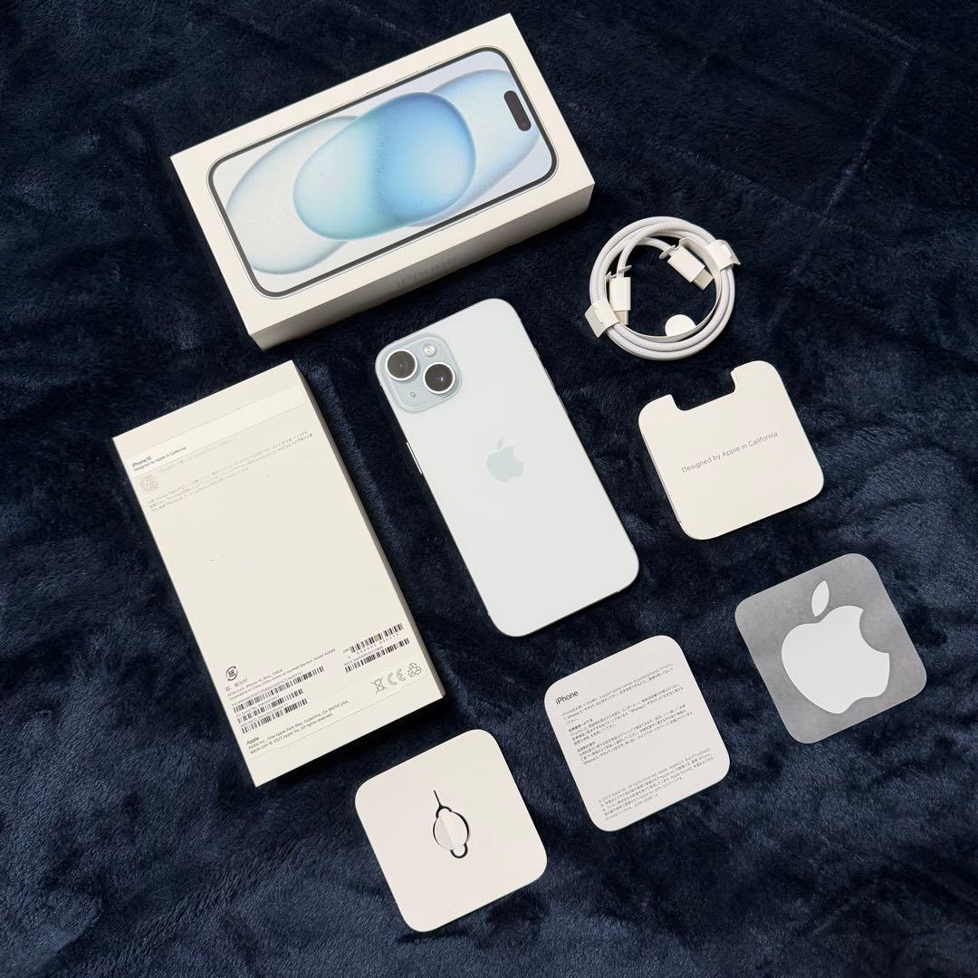 「極美品」　iPhone15 SIMフリー iPhone15 128GB ブルー SIMフリー 極美品 iPhone15 128GB ブルー SIM